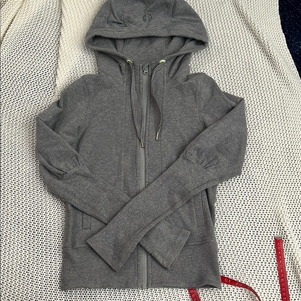 lululemon ruched sleeve Gray Hoodie 2